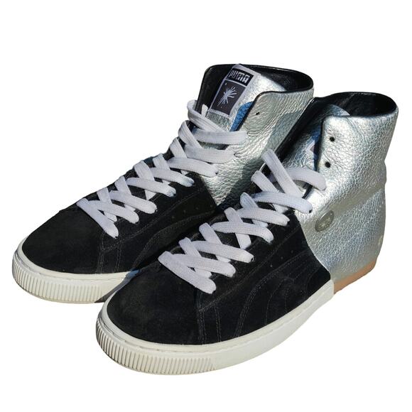 Vintage Y2K silver/black PUMA by MIHARAYASUHIRO sz 7 - Picture 3 of 7
